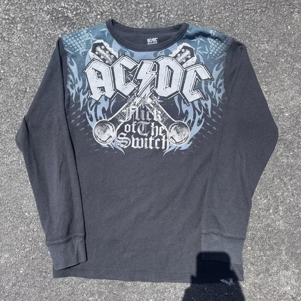 Y2K ACDC Graphic Longsleeve Shirt Size L